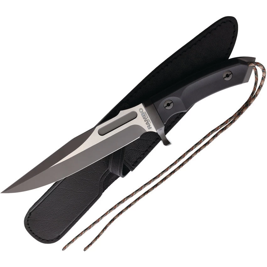Rambo Last Blood Bowie Black Sculpted Stainless Steel Fixed Blade Knife W/ Sheath 9416 5 Rambo Last Blood Bowie Black Sculpted Stainless Steel Fixed Blade Knife W/ Sheath 9416 - Image 3