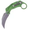 Reate Knives EXO-K Karambit Button Lock Green Aluminum Folding N690 Pocket Knife 127 -Knives = the best. REA127