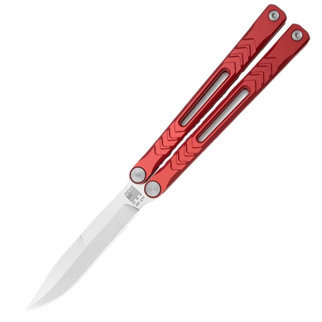 Revo Nexus Red Aluminum 154CM Stainless Butterfly Balisong Knife NXSSARD 3 Revo Nexus Red Aluminum 154CM Stainless Butterfly Balisong Knife NXSSARD