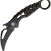 Rike Knife Alien 2 Linerlock Black Titanium Karambit Folding Knife Alien2b