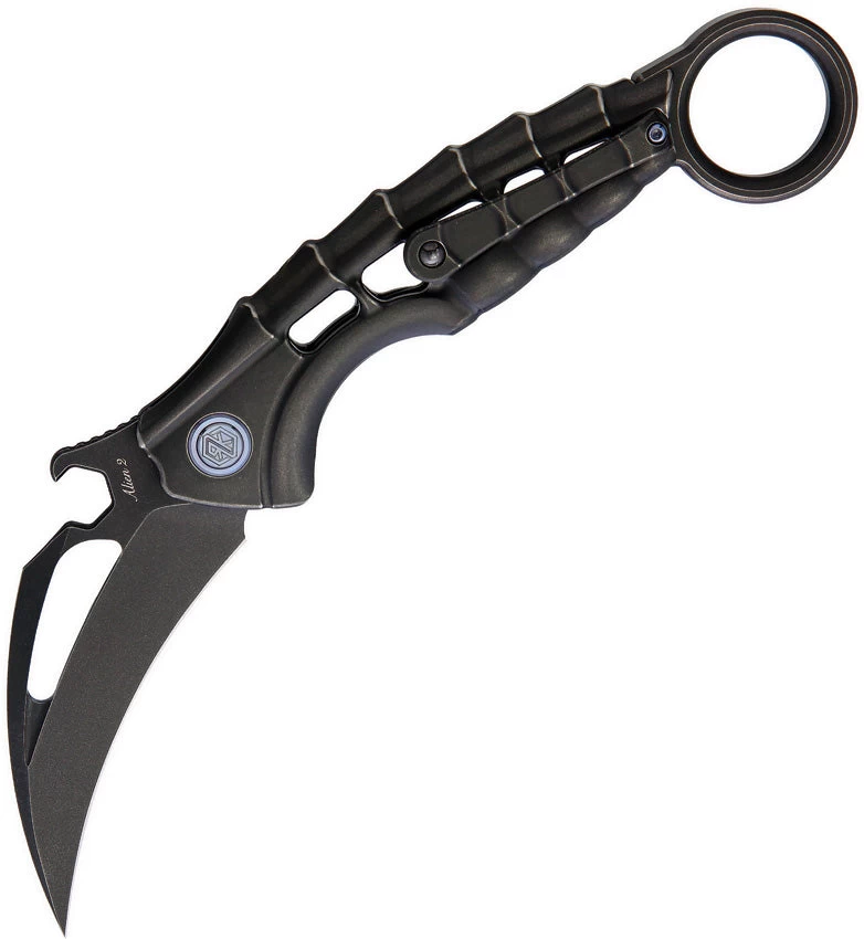 Rike Knife Alien 2 Linerlock Black Titanium Karambit Folding Knife Alien2b 3 Rike Knife Alien 2 Linerlock Black Titanium Karambit Folding Knife Alien2b