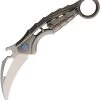 Rike Knife Alien 2 Linerlock Gray Titanium Karambit Folding Knife Alien2g -Knives = the best. RKALIEN2G