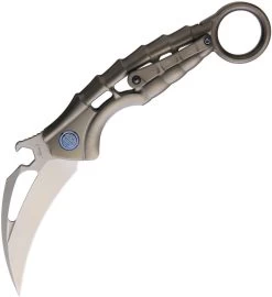 Rike Knife Alien 2 Linerlock Gray Titanium Karambit Folding Knife Alien2g