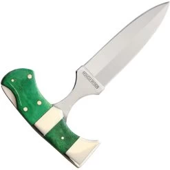 Rough Ryder Push Dagger Lockback Green Folding Knife + Black Nylon Belt Sheath 2000 -Knives = the best. RR2000 add 01