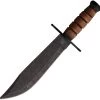 Rough Ryder Combat Bowie Stacked Leather Stainless Fixed Blade Knife 2586 -Knives = the best. RR2586