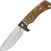 Rough Rider Burl Wood Handle Stainless Fixed Blade Hunting Knife + Sheath 844 -Knives = the best. RR844