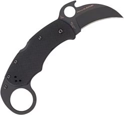 Spyderco Karahawk Lockback Black Handle Karambit Folding Blade Knife 170GBBKP