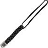 Spyderco Pewter Bead Black Survival Paracord Knife Accessory Lanyard BEAD1LY