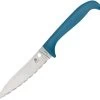 Spyderco Counter Puppy Blue Serrated Kitchen Knife 20sbl 2 Spyderco Counter Puppy Blue Serrated Kitchen Knife 20sbl -Knives = the best. SCK20SBL