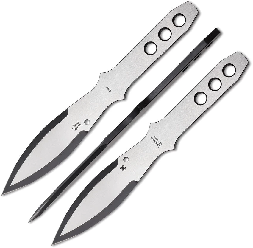 Spyderco 3pc Spyderthrowers 11" Large Fixed Blade Throwing Knives TK01LG 3 Spyderco 3pc Spyderthrowers 11" Large Fixed Blade Throwing Knives TK01LG