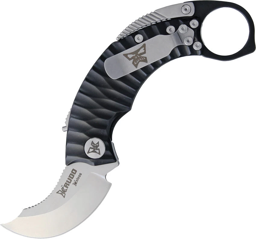 Krudo SNAG X Framelock Black Aluminum Karambit Finger Ring Folding Knife 344 3 Krudo SNAG X Framelock Black Aluminum Karambit Finger Ring Folding Knife 344