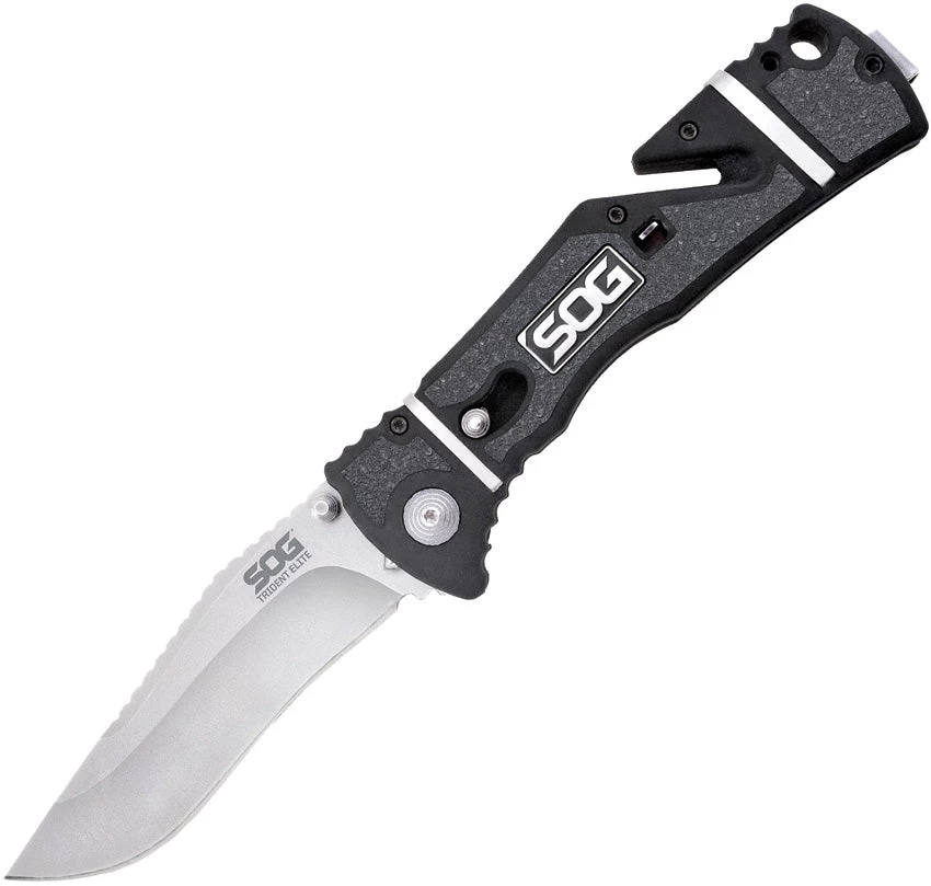 SOG Trident Elite A/O Arc Lock AUS-8 Stainless Folding Black Knife TF101CP 3 SOG Trident Elite A/O Arc Lock AUS-8 Stainless Folding Black Knife TF101CP