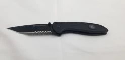 Smith & Wesson Linerlock A/O Black Aluminum Folding 8Cr13 Pocket Knife 1084305 -Knives = the best. SW1084305 add 09