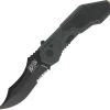 Smith & Wesson MAGIC A/O T6061 Aluminum Folding Serrated Pocket Knife MP1BS -Knives = the best. SWMP1BS