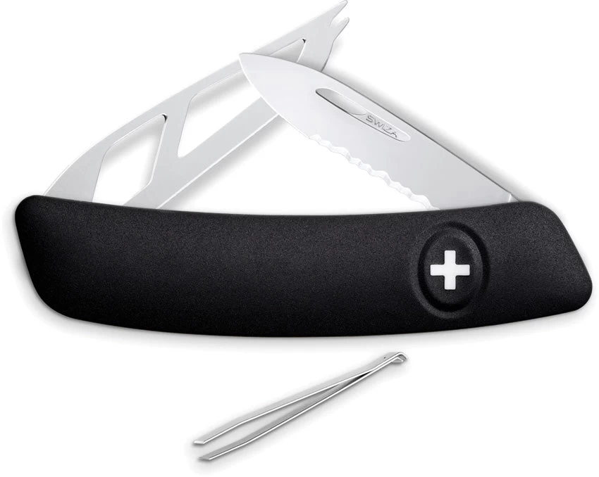 Swiza CH03T Cheese Knife Black Synthetic Folding Stainless Pocket Knife T0301010 3 Swiza CH03T Cheese Knife Black Synthetic Folding Stainless Pocket Knife T0301010