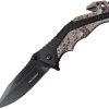 Tac Force Linerlock A/O Black & Camo Handle Stainless 3Cr13 Folding Knife 1006CA