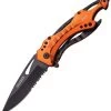 Tac Force Emergency Linerlock A/O Black & Orange Handle Folding Knife 705EM 1 Tac Force Emergency Linerlock A/O Black & Orange Handle Folding Knife 705EM -Knives = the best. TF705EM