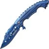 Tac Force Mermaid Linerlock A/O Blue Titanium Handle 440 Folding Knife 864BL
