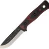 TOPS Fieldcraft BOB Fixed Hunter Blade Red & Black Handle Knife W/ Sheath BROSRB