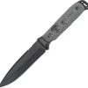 TOPS 10" Mohawk Hunter Fixed Carbon Steel Blade Black Micarta Handle Knife H01