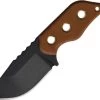 TOPS Knives 6.25" Lil Roughneck Fixed Hunter Pt Blade Tan Handle Knife LRNK01 -Knives = the best. TPLRNK01