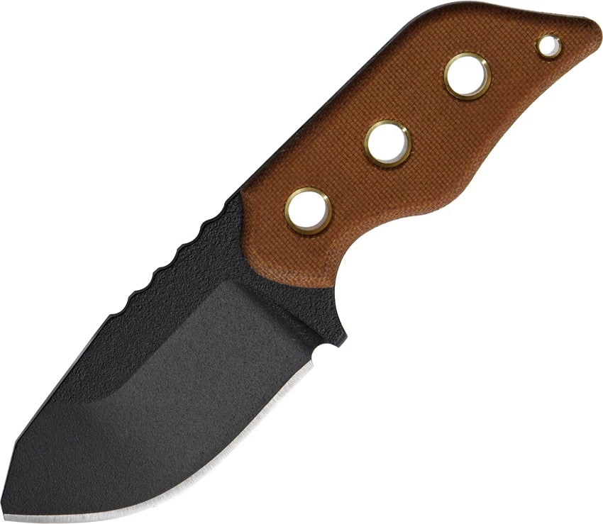 TOPS Knives 6.25" Lil Roughneck Fixed Hunter Pt Blade Tan Handle Knife LRNK01 3 TOPS Knives 6.25" Lil Roughneck Fixed Hunter Pt Blade Tan Handle Knife LRNK01