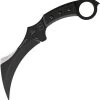 TOPS 11.25" Tac Tops Karambit Fixed Blade Glass Breaker Black Handle Knife TAC01 -Knives = the best. TPTAC01