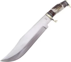 Frost Cutlery Trophy Stag Bone Wood Handle Stainless Fixed Bowie Knife TS185