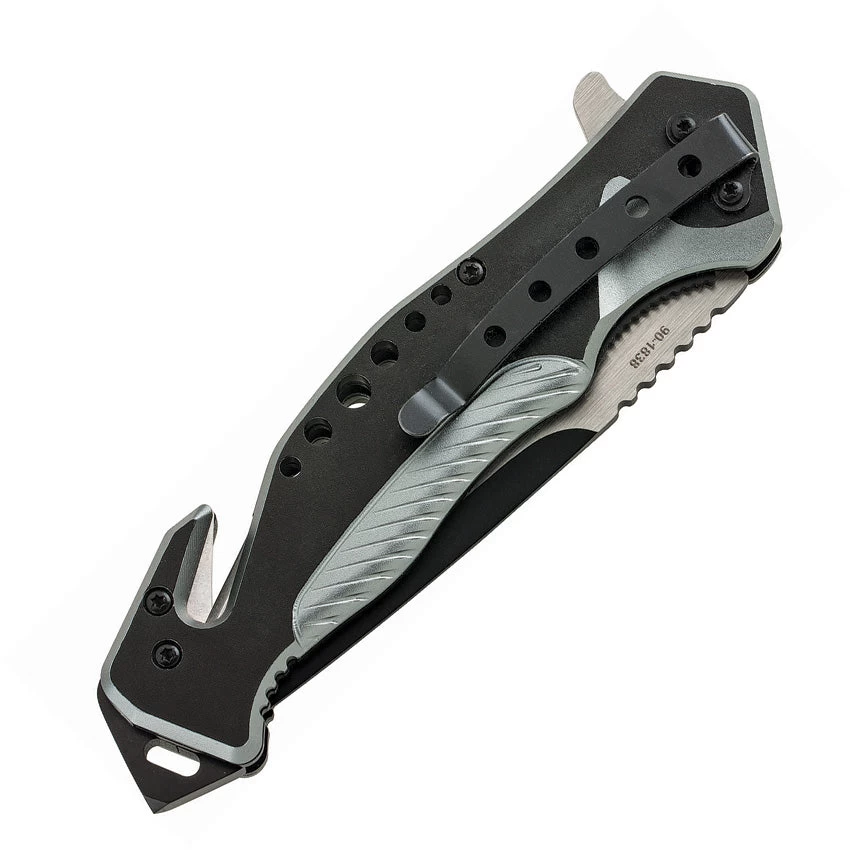Utica BB Rescue Linerlock A/O Aluminum Folding 8Cr13MoV Pocket Knife 911838CP 4 Utica BB Rescue Linerlock A/O Aluminum Folding 8Cr13MoV Pocket Knife 911838CP - Image 2
