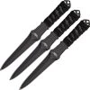 UZI 3pc Black 6" Double Edge Dagger Style Fixed Throwing Knife Set KT03 -Knives = the best. UZIKT03