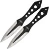 UZI Set Of Two Black Stainless Throwing Knives W/ Sheath KTRWTZP