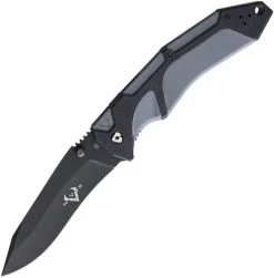 V NIVES Fractal A/O Black G10 Folding D2 Steel Pocket Knife 30169