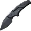 We Knife Typhoeus Folding Push Dagger Knife Black Titanium CPM-20CV W/ Sheath 21036B1 -Knives = the best. WE21036B1