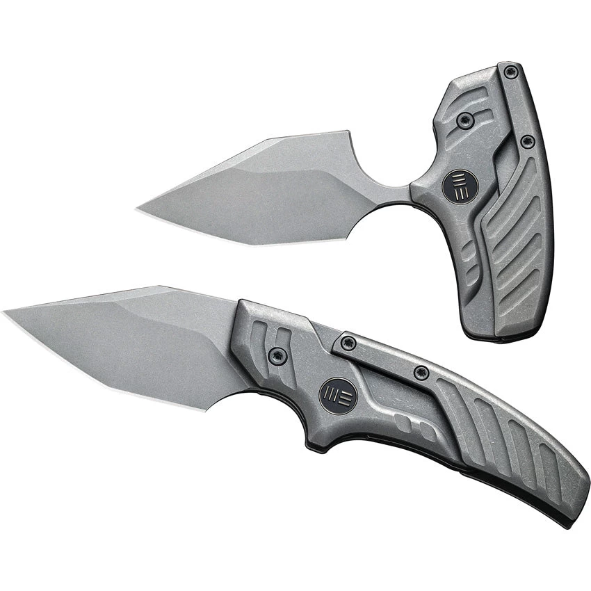 We Knife Typhoeus Folding Push Dagger Knife Gray Titanium CPM-20CV W/ Sheath 21036B2 4 We Knife Typhoeus Folding Push Dagger Knife Gray Titanium CPM-20CV W/ Sheath 21036B2 - Image 2