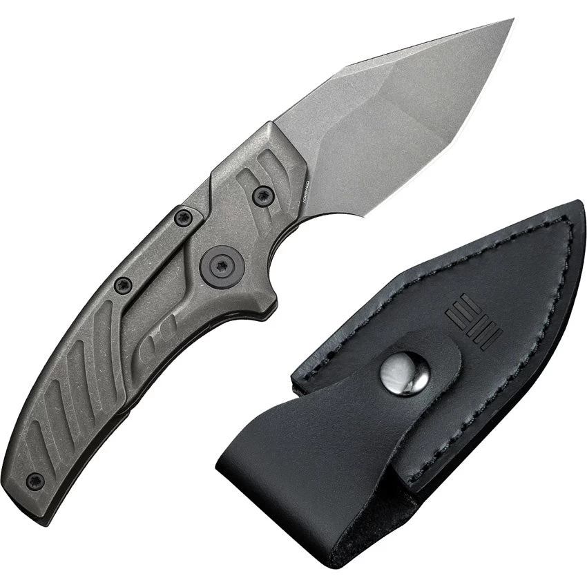 We Knife Typhoeus Folding Push Dagger Knife Gray Titanium CPM-20CV W/ Sheath 21036B2 5 We Knife Typhoeus Folding Push Dagger Knife Gray Titanium CPM-20CV W/ Sheath 21036B2 - Image 3