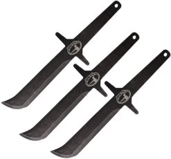 World Knife Throwing League Harpy Black 3Cr13 Stainless 3pc Throwing Knives 009