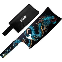 Toro Knives Besito Water Black & Blue 3Cr13 Steel Dragon Art Throwing Cleaver 068 -Knives = the best. WKTL068 add 02