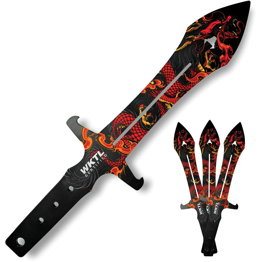 Toro Knives Maximo Red Fire Dragon Black Stainless 3pc Throwing Knives Set 069 4 Toro Knives Maximo Red Fire Dragon Black Stainless 3pc Throwing Knives Set 069 - Image 2