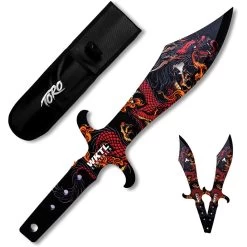 Toro Knives Tesoro Red Fire Dragon Black Stainless 3pc Throwing Knives Set 071 -Knives = the best. WKTL071 add 02