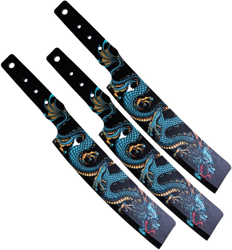 Toro Knives Besito Slim Blue Dragon Art Design Throwing Cleavers Pack 076 3 Toro Knives Besito Slim Blue Dragon Art Design Throwing Cleavers Pack 076