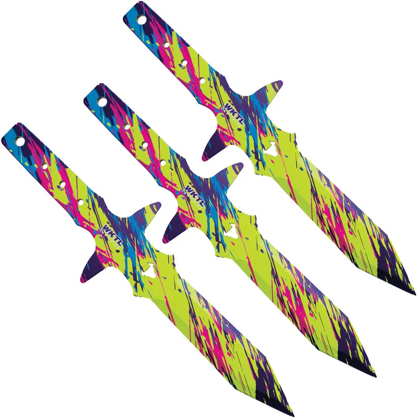 Toro Knives Barbaro Graffiti Artwork Stainless 3pc Throwing Knives Set 078 3 Toro Knives Barbaro Graffiti Artwork Stainless 3pc Throwing Knives Set 078
