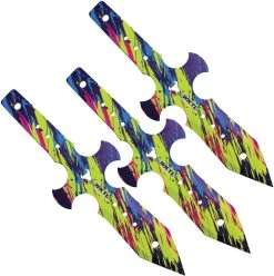 Toro Knives Muerto Graffiti Artwork Stainless 3pc Throwing Knives Set 079