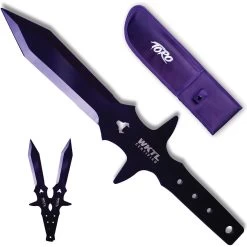 Toro Knives Barbaro Black & Purple Stainless 3pc Throwing Knives Set 085 -Knives = the best. WKTL085 add 02