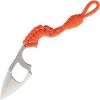 WildSteer KRILL Finger Hole Neon Orange Stainless Fixed Blade Neck Knife KR001N -Knives = the best. WSKR001N