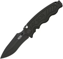 SOG Zoom Mini A/O TiNi Folding Drop Point Blade Aluminum Handle Knife ZM1002BX