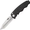SOG Zoom Mini A/O Tanto Folding Satin Blade Black Folder Handle Knife ZM1003BX