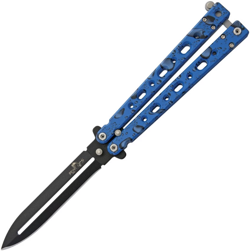 Bear OPS Bear Song V Balisong Blue Raindrop Knife B500AIBDB 3 Bear OPS Bear Song V Balisong Blue Raindrop Knife B500AIBDB