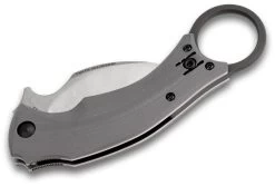 Bastinelli Creations Black Bird Linerlock Gray G10 Hawkbill Karambit Folding Knife 210 -Knives = the best. black bird