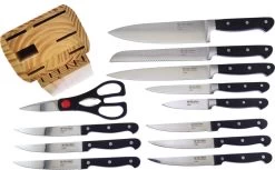 Hen & Rooster 12pc Black Kitchen Knives & Scissors Set W/ Storage Block I060 -Knives = the best. i060