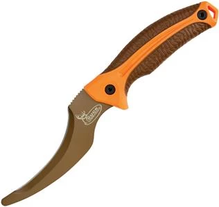 Kershaw 9" Zip It Pro Buck Commander Brown Orange Fixed Gutting/Skinning Knife 1894orbrnbcx 3 Kershaw 9" Zip It Pro Buck Commander Brown Orange Fixed Gutting/Skinning Knife 1894orbrnbcx